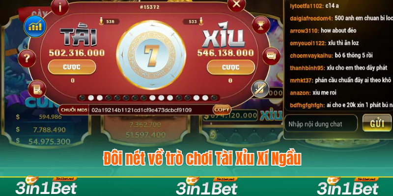 Tài Xỉu dự đoán kết quả ở mặt xuất hiện của 3 viên xúc xắc