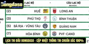 Lịch thi đấu bongdaso