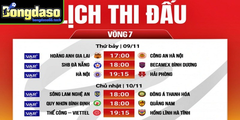 Lịch thi đấu bongdaso là chuyên mục tổng hợp toàn bộ thông tin