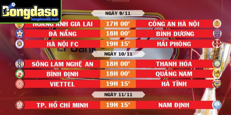 Với lịch thi đấu Bongdaso, bạn hoàn toàn nắm thế chủ động